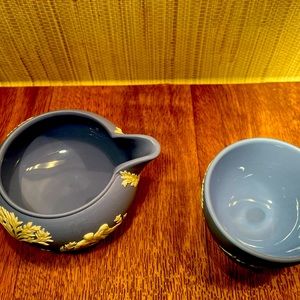 Vintage Wedgwood Jasperware Creamer and Sugar Bowl (for tea set)